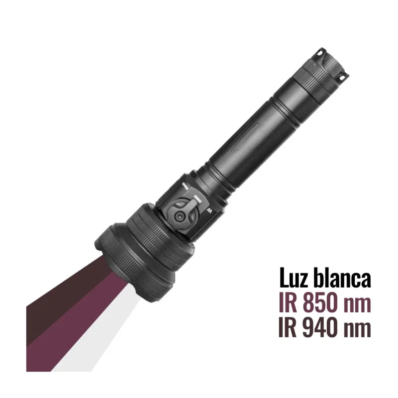Linterna de caza Brinyte T28 con luz blanca e infrarroja