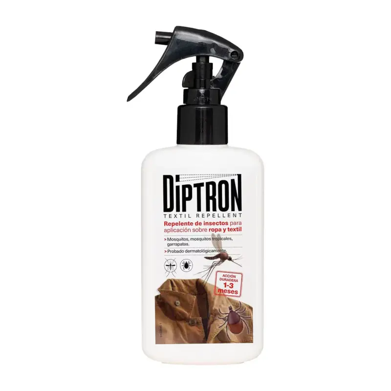 Spray Textil Repelente DIPTRON Mosquitos y Garrapatas 100 ml